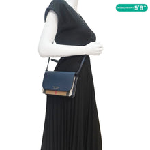 Load image into Gallery viewer, BURBERRY Hampshire Small House Check Crossbody Bag Navy Blue