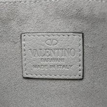 Load image into Gallery viewer, VALENTINO GARAVANI Rockstud Zip Clutch Leather Pouch Grey