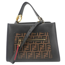 Load image into Gallery viewer, FENDI Runaway Logo Nappa Leather Shoulder Bag Tricolor