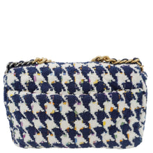 Load image into Gallery viewer, CHANEL 19 Flap Medium Quilted Tweed Hobo Bag Navy Blue