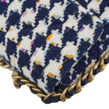 Load image into Gallery viewer, CHANEL 19 Flap Medium Quilted Tweed Hobo Bag Navy Blue