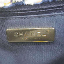 Load image into Gallery viewer, CHANEL 19 Flap Medium Quilted Tweed Hobo Bag Navy Blue
