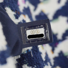 Load image into Gallery viewer, CHANEL 19 Flap Medium Quilted Tweed Hobo Bag Navy Blue