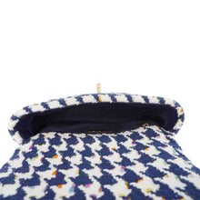 Load image into Gallery viewer, CHANEL 19 Flap Medium Quilted Tweed Hobo Bag Navy Blue