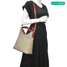 Load image into Gallery viewer, GUCCI Linea A Supreme Canvas Hobo Shoulder Bag Beige 414930