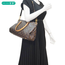 Load image into Gallery viewer, LOUIS VUITTON Pallas MM Monogram Canvas Shoulder Bag Brown