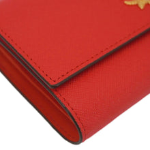 Load image into Gallery viewer, MCM Leather Compact Wallet Red