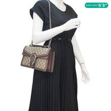 Load image into Gallery viewer, GUCCI Dionysus GG Supreme Canvas Top Handle Shoulder Bag Beige 621512