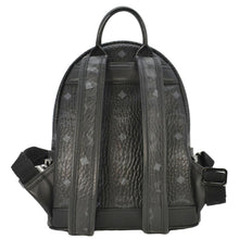 Load image into Gallery viewer, MCM Stark Side Stud Visetos Canvas Backpack Bag Black