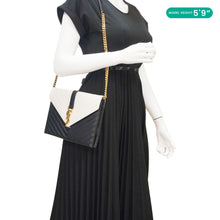 Load image into Gallery viewer, YVES SAINT LAURENT Envelope Leather Chain Shoulder Bag Bicolor