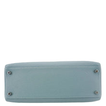 Load image into Gallery viewer, HERMES Kelly 32 Square Taurillon Clemence Leather Tote Shoulder Bag Light Blue
