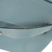 Load image into Gallery viewer, HERMES Kelly 32 Square Taurillon Clemence Leather Tote Shoulder Bag Light Blue
