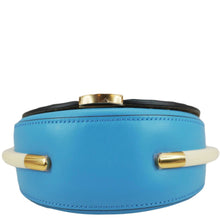 Load image into Gallery viewer, FENDI Moonlight Leather Crossbody Saddle Bag Blue