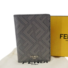 Load image into Gallery viewer, FENDI Shadow Leather Card Holder Gray