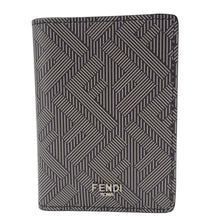 Load image into Gallery viewer, FENDI Shadow Leather Card Holder Gray