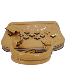 Load image into Gallery viewer, LOUIS VUITTON Alma BB Flowers Vernis Leather Satchel Bag Jaune Passion