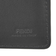Load image into Gallery viewer, FENDI Shadow Leather Card Holder Gray