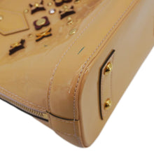 Load image into Gallery viewer, LOUIS VUITTON Alma BB Flowers Vernis Leather Satchel Bag Jaune Passion