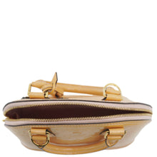 Load image into Gallery viewer, LOUIS VUITTON Alma BB Flowers Vernis Leather Satchel Bag Jaune Passion