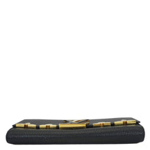 Load image into Gallery viewer, LOUIS VUITTON Capucines Crown Flowers Taurillon Leather Wallet Black