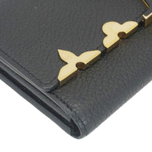 Load image into Gallery viewer, LOUIS VUITTON Capucines Crown Flowers Taurillon Leather Wallet Black