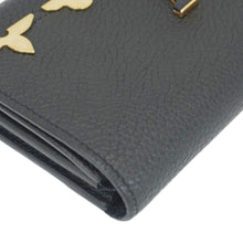 Load image into Gallery viewer, LOUIS VUITTON Capucines Crown Flowers Taurillon Leather Wallet Black