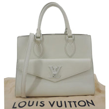 Load image into Gallery viewer, LOUIS VUITTON Lockme PM Monochrome Soft Calfskin Leather Tote Bag White