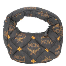 Load image into Gallery viewer, MCM Aren Padded Nylon Hobo Bag Black