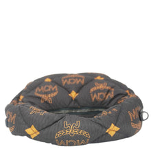 Load image into Gallery viewer, MCM Aren Padded Nylon Hobo Bag Black