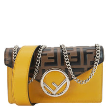 Load image into Gallery viewer, FENDI F Envelope FF 1974 Embossed Leather Belt Bag Sunflower