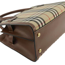 Load image into Gallery viewer, BURBERRY Title Mini Vintage Check Canvas Two Handle Shoulder Bag Brown