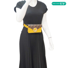 Load image into Gallery viewer, FENDI F Envelope FF 1974 Embossed Leather Belt Bag Sunflower