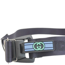 Load image into Gallery viewer, GUCCI GG Crystal Nylon Belt Size 100.40 Blue 778889