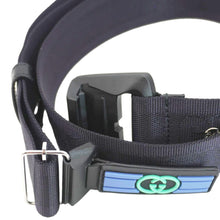 Load image into Gallery viewer, GUCCI GG Crystal Nylon Belt Size 100.40 Blue 778889