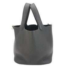 Load image into Gallery viewer, HERMES Picotin Lock 18 Taurillon Clemence Leather Hobo Bag Black