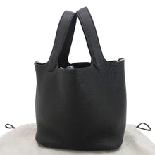 Load image into Gallery viewer, HERMES Picotin Lock 18 Taurillon Clemence Leather Hobo Bag Black