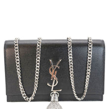 Load image into Gallery viewer, YVES SAINT LAURENT Kate Tassel Leather Crossbody Bag Black