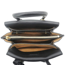 Load image into Gallery viewer, MCM Milla Mini Grained Calfskin Leather Tote Shoulder Bag Black