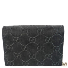 Load image into Gallery viewer, GUCCI Dionysus Mini GG Monogram Velvet Crossbody Bag Black 401231