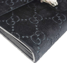 Load image into Gallery viewer, GUCCI Dionysus Mini GG Monogram Velvet Crossbody Bag Black 401231