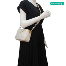 Load image into Gallery viewer, PRADA Mirage Leather Camera Crossbody Bag White
