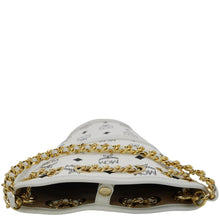 Load image into Gallery viewer, MCM Aren Mini Visetos Canvas Chain Backpack White