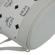Load image into Gallery viewer, MCM Aren Mini Visetos Canvas Chain Backpack White
