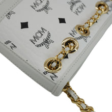 Load image into Gallery viewer, MCM Aren Mini Visetos Canvas Chain Backpack White