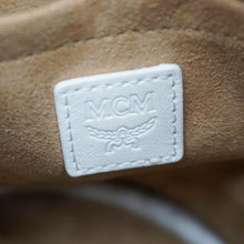 Load image into Gallery viewer, MCM Aren Mini Visetos Canvas Chain Backpack White