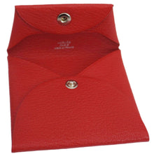 Load image into Gallery viewer, HERMES Calvi Leather Card Holder Red