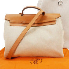 Load image into Gallery viewer, HERMES Herbag Toile Canvas Tote Shoulder Bag Off White