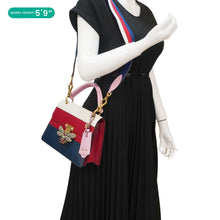 Load image into Gallery viewer, GUCCI Queen Margaret Bee Blind For Love Leather Shoulder Bag Multicolor 476541