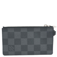 Load image into Gallery viewer, LOUIS VUITTON Damier Graphite Coin Card Holder Black