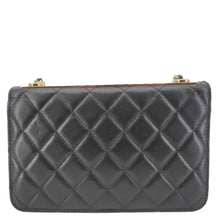 Load image into Gallery viewer, CHANEL Trendy CC Quilted Leather Wallet On Chain Crossbody Bag Black